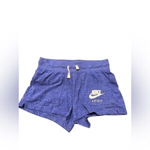 Nike Heathered Blue Shorts with Logo